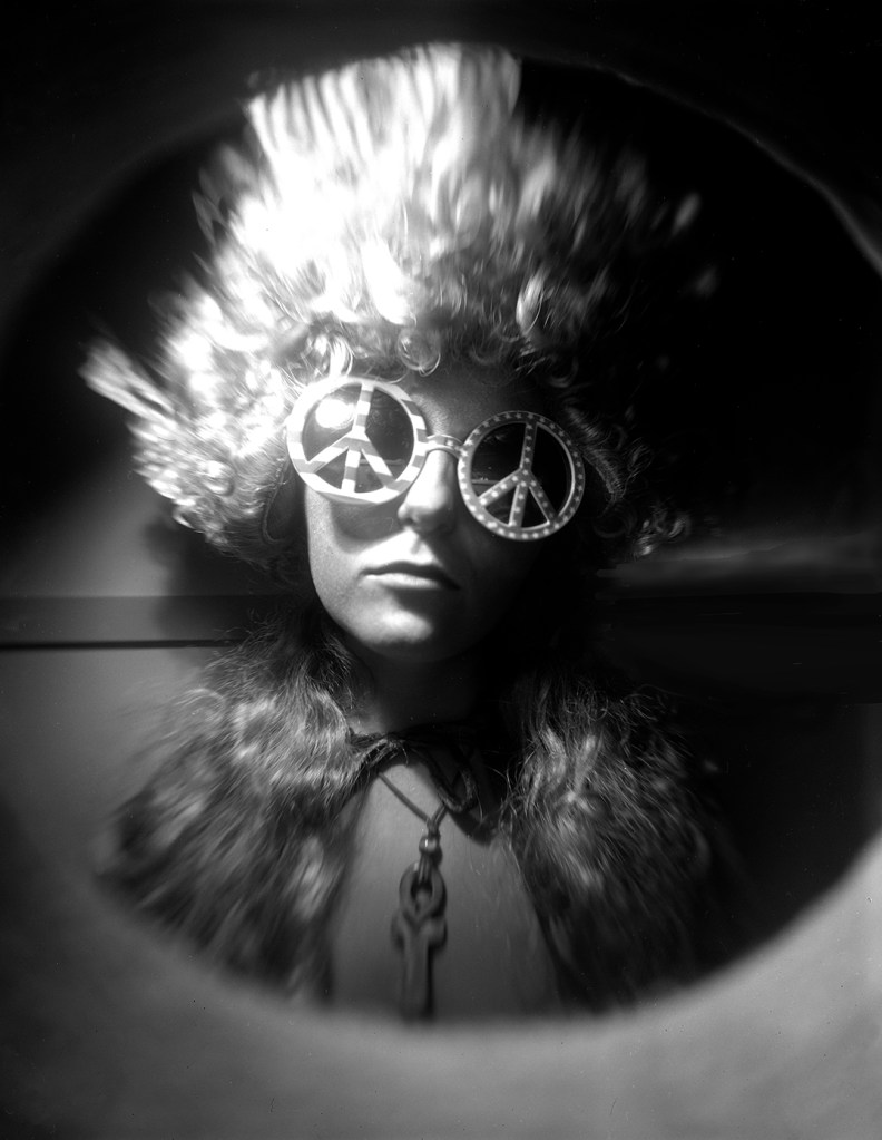 4x5 with glass lens and flash exposure